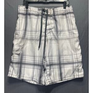 OP Plaid Board Shorts Men's sz M Classic Surf Coastal Y2K Beachwear